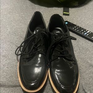 Black Patent Leather Oxford Shoes